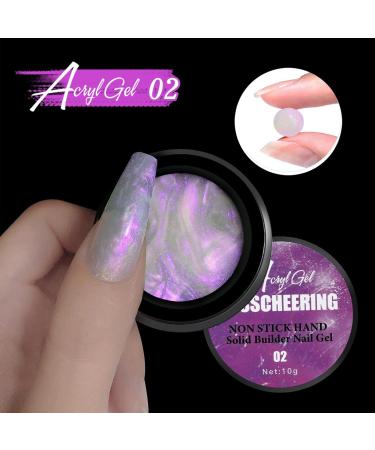 Solid Nail Glue Gel Gel Nail Glue Hard Gel for Nails | UV Light Cured Long-Lasting Building Gel for Nails Gel Nail Glue for Beginners Home Salon Use Manicure Art 02 - Buy Online on GoSupps.com