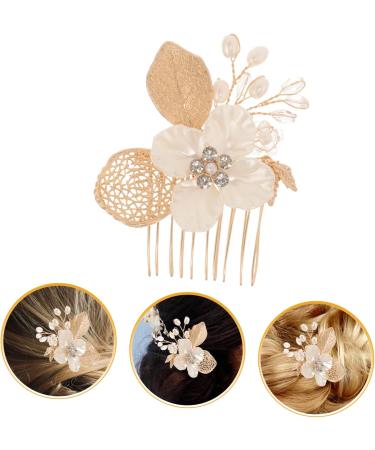 Beatifufu Gold Leaf Side Comb Bridal Hair Accessory Hair Accessories for Hair Comb for Womens Headpiece Bride Headpieces for Wedding Hair Comb Clip Wedding Bride Headpiece - Buy Online on GoSupps.com