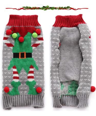 Abrrlo XXL Clown Dog Costume - Cozy Cotton Sweater for Christmas & Winter - Stylish Knitted Dog Clothes - Buy Online on GoSupps.com