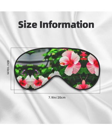 Hibiscus Flowers Print Double-Sided Eye Mask Soft and Light Blocking for Enhancing Sleep Quality - Buy Online on GoSupps.com