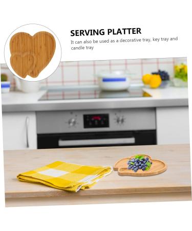 ABOOFAN 1pc Wooden Dessert Plate Jewelry Tray Food Tray Sushi Serving Dishes Cake Serving Dish Tableware Nut - Buy Online on GoSupps.com