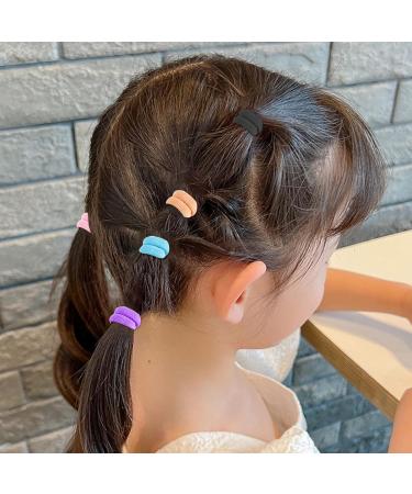 200 Pcs Mini Seamless Baby Hair Bands - Candy Color Cotton Hair Ties for Girls, Infants, Toddlers - 2cm Diameter - Buy Online on GoSupps.com