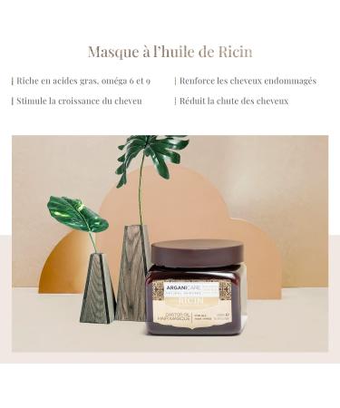 ARGANICARE | Castor Oil Strengthening Mask | Fights Breakage | Strengthens and Rebuilds Hair Fiber | Stimulates Growth | Nourishes and Hydrates Hair | Made in France | Pack of 2x500ML - Buy Online on GoSupps.com
