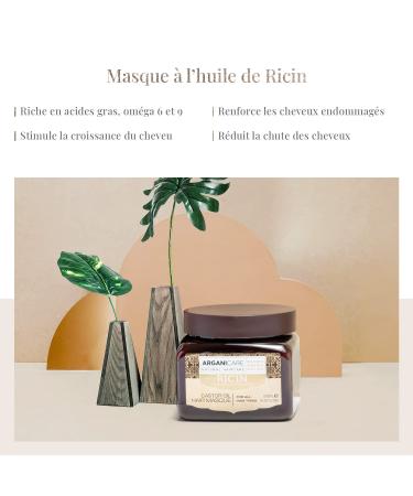 Arganicare Ricin Castor Oil Hair Mask with Argan Oil - 500ml | Nourishing Hair Treatment for All Hair Types - International Shipping Available - Buy Online on GoSupps.com