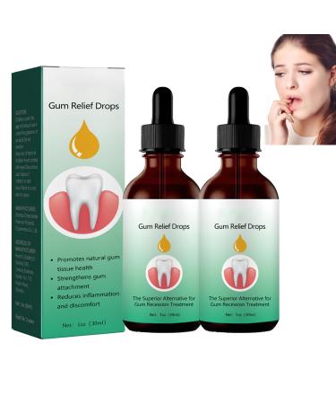 Koahde gum regrowth drop gum relief drops repair of gum loss gel for gumring gums easy to renew gums repair drops 30ml 2PC