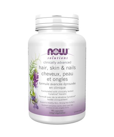 NOW Solutions Hair Skin and Nails Clinically Advanced Support with Clinically Tested Cynatine 90 Count