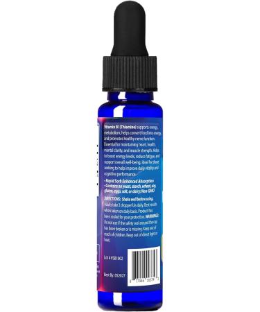 Dr's Advantage Liquid Vitamin B1 Dropper 2oz - Thiamine B1 Supplement for Energy Support - Essential B1 Vitamins - Promotes Metabolism and Nervous System Health - Buy Online on GoSupps.com