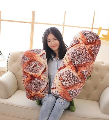 Creative Simulation Bread Pillow Lumbar Office Back Lumbar Pillow Plush Birthday Gift C