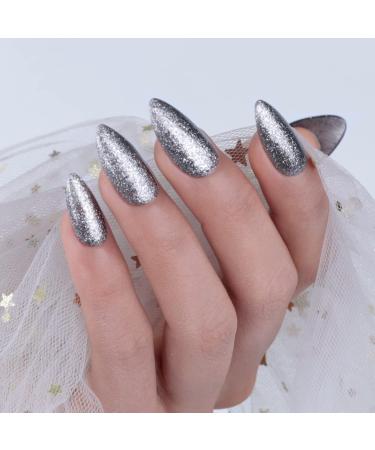 Gel Nail Polish 1 Pcs Platinum Black Silver Color Gel Polish Soak Off LED Long-Wear Mirror Shine Essential Nail Gel Salon Manicure Design DIY at Home Gift for Women 0.5 Fluid Ounces - Buy Online on GoSupps.com