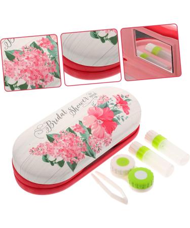 Partykindom Double-Lodged Glasses Case - Portable Travel Kit for Glasses & Contact Lenses with Mirror | Stylish PU Design | Ideal for Vacation & Daily Use - Buy Online on GoSupps.com