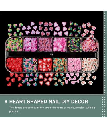 Love Nail Charms 2 Boxes Love Heart Nail Art Slices 3D Nail Art Stickers DIY Polymer Clay Slice Charm for DIY Crafts Nail Art Cellphone Decoration Manicure Tool Nail Charms Nail Art Studs - Buy Online on GoSupps.com