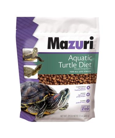 Mazuri | Nutritionally Complete Aquatic Turtle Food | Freshwater Formula - 12 Ounce (12 oz) Bag