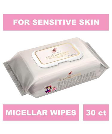 Fast Beauty Co Go Gorgeous Micellar Facial Makeup Remover Wipes - 30 Count (Alcohol-Free) - Buy Online on GoSupps.com