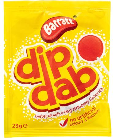 Barratt Dip Dab Strauberry Lolly 50 x 23g - Buy Online on GoSupps.com