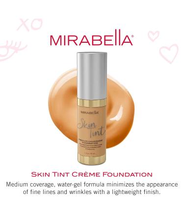 Mirabella Skin Tint Creme Foundation - Shade IIIN Neutral Undertone - Oil-Free Mineral Liquid Foundation for Medium Coverage - Hydrating Formula with Anti-Aging Benefits - Buy Online on GoSupps.com
