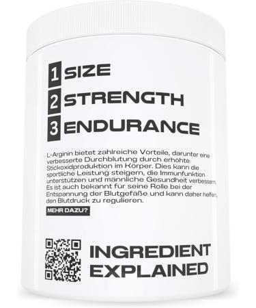 L-Arginine 500g | High Dose for Nitric Oxide & Endurance | Aceus Nutrition - Made in Germany - Buy Online on GoSupps.com
