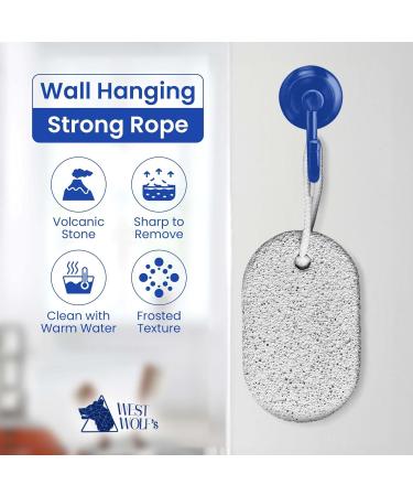 WestWolf - Porous Volcanic Pumice Stone For Feet Hard Skin Pack of 2 Rectangle Shape 5.5x9x2cm | Foot Scrubber for Dead Skin Cracked Heels Corn Calluses Remover For Skin Exfoliation Home Pedicure - Buy Online on GoSupps.com
