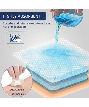URAY Silicone Foam Dressing with Border - 10 Pack Waterproof & Highly Absorbent Bandages for Wounds Bed Sores & First Aid - Gentle Adhesive 3x3 - Buy Online on GoSupps.com