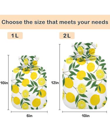 Buy Naanle Yellow Lemon Hot Water Bottle - 1L Transparent Design for Pain Relief Bed Warmth & Cold Therapy | Summer Essential - Buy Online on GoSupps.com