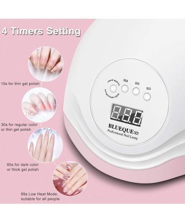 168W UV LED Nail Lamp Set for Gel Polishes with Bonus Nail Files and Brush - Buy Online on GoSupps.com