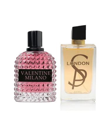 Women's Perfume Combo Set Milano Women&London Floral Fruity Fragrance Eau De Parfum Elegant 100ml Bottle Natural Spray Each for Daily Used Milano&London