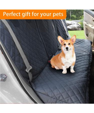 Honest Waterproof Bench Dog Car Seat Cover for Cars, Trucks & SUVs - 57W x 47L Black | Nonslip & Side Flap Pet Seat Cover - Buy Online on GoSupps.com