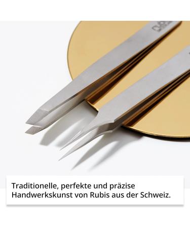 Rubis Splinter Tweezers | Precision Tweezers for Splinters Ingrown Hairs & Blackheads | Stainless Steel Quality - Buy Online on GoSupps.com