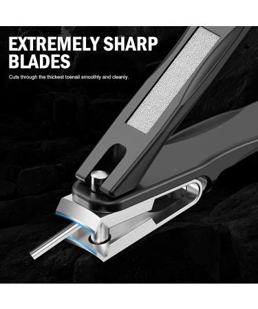 FVION Free Rotating Nail Clippers for Seniors Adjustable Jaw Large Fingernail Clippers Toenail Clippers for Thick Nails - Black - Buy Online on GoSupps.com