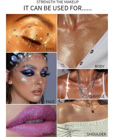 Highlight Powder Makeup 9g Highlighter Long-wearing Glitter Makeup Cosmetic Natural Long-Wearing Smudge Proof Lip Tint Face Cream Blush Set Lightweight Blendable Formula For Women Girls #3 Golden Brown - Buy Online on GoSupps.com