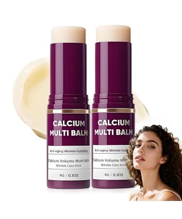 TEVROKS Anti-Aging Calcium Multi Balm Collagen Wrinkle Repair Stick Deep Hydration and Skin Firming Balm for Eyes Neck and Face(2P