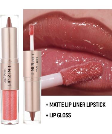  Beliky Girl 2-in-1 Double-Ended Lip Pencil and Liquid Lipstick Moisturizing Plumping Glossy Mirror-Effect Long-Lasting and Highly Pigmented Sculpt Velvet - Versatile Makeup for Women (#02) - Buy Online on GoSupps.com