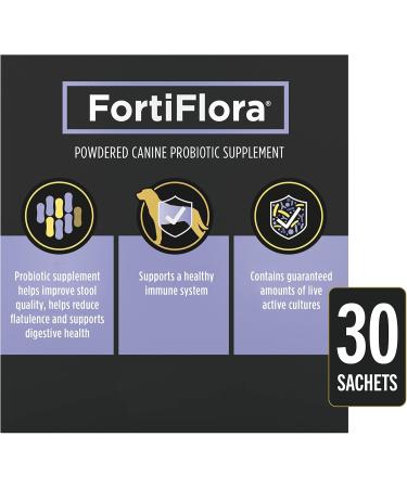 Purina Pro Plan Veterinary Supplements Fortiflora Powdered Dog Probiotics - 30 g sachets (Pack of 30) Probiotic Dog Supplement - Buy Online on GoSupps.com
