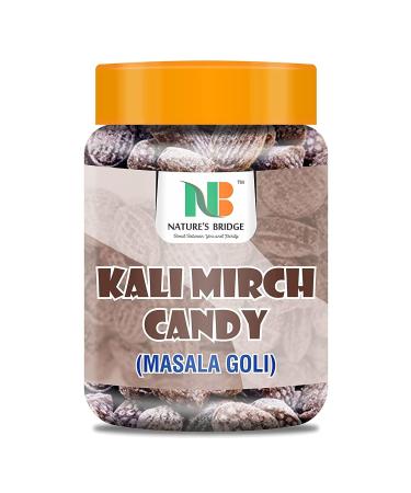 Nature's Bridge Kalimirch Candy I Black Pepper Candy I Masala Candy I Sweet and Juicy Masala Goli I Sweet Hard Candy with Pack of 900 Gm Jar Pack_Packing May Vary