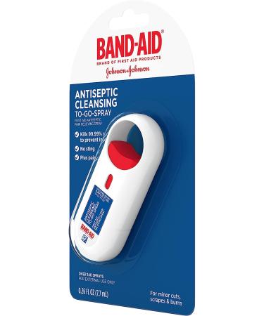 Band-Aid Brand Antiseptic Cleansing Spray | Pain Relief & Germ-Killing | Benzalkonium Cl & Pramoxine HCl | 0.26 fl oz - Buy Online on GoSupps.com