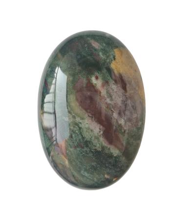 Manekieko Natural Ocean Jasper Worry Stones Oval Palm Pocket Healing Crystal Massage Spa Energy Stone