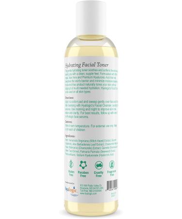 Hyalogic Witch Hazel Toner - Alcohol-Free Hydrating Facial Toner with Hyaluronic Acid & Aloe Vera for All Skin Types - Boost Brightness & Softness (8 fl oz - Buy Online on GoSupps.com
