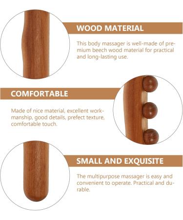 Operitacx Wooden Scratch Massage Tool - Muscle Relaxation Stick for Full Body Lymphatic Paddling & Gua Sha Therapy - 10 Pearl Design - Buy Online on GoSupps.com