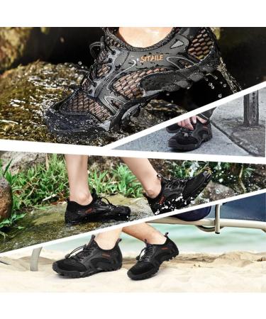 SITAILE Water Shoes - Quick Dry Barefoot Aqua Swim Shoes for Men and Women - Beach, Pool, Hiking, Walking - Black - Size 12 Women/10 Men - Buy Online on GoSupps.com