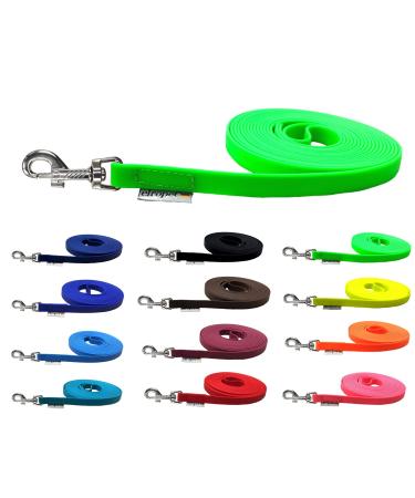 Track leash for dogs Biothane dog leash medium / large dogs width 16mm / 3m / 5m / 10m / 15m (5m with hand loop neon green) 5m with hand loop neon green