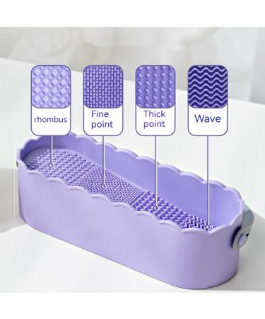 Buy Silicone Makeup Brush Cleaning Box - Wash & Dry Without Damage | Best Tool for Powder Puff & Brush Care - Buy Online on GoSupps.com