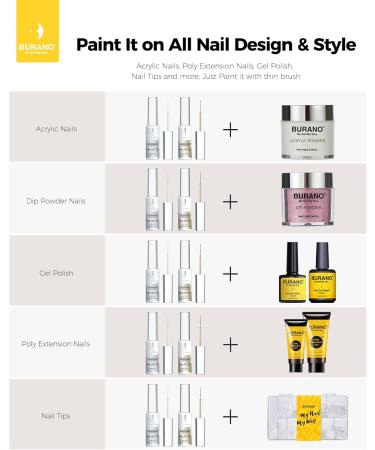 BURANO Silver Gold Metallic Gel Nail Polish Liner Nail Art Polish 3D Painted Mirror Chrome Painted Gel Nail Design Polish 2 Bottle 8ml Chrome Gel Nail Polish Curing Required - Buy Online on GoSupps.com