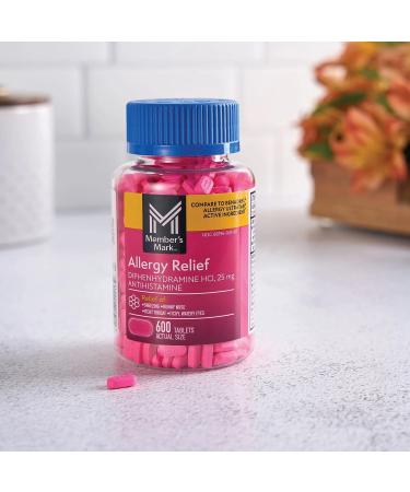 Member's Mark 25 mg Diphenhydramine Allergy (600 Count) - Buy Online on GoSupps.com