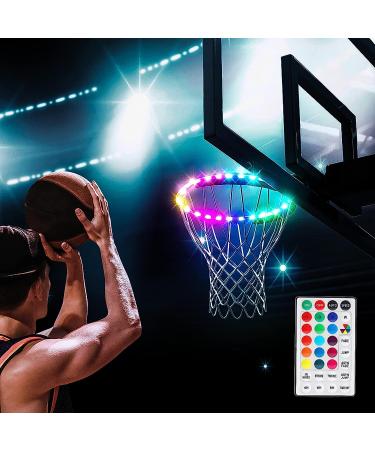 Raipoment LED Basketball Hoop Lights - Remote Control, Waterproof, 17 Colors, 7 Lighting Modes - Perfect for Night Outdoor Play, Ideal Easter Gift for Kids - Buy Online on GoSupps.com