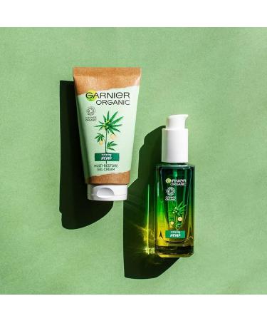 Garnier Restoring Hemp Collection Gift Set with Organic Hemp Soothing Face Oil and Gel Face Cream Skincare Gift for her for Men & Women Vegan & Organic Products - Buy Online on GoSupps.com