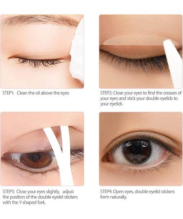 1800 Eyelid Lifter Strips | Self-Adhesive Eye Tapes for Hooded and Droopy Eyelids | Invisible Fiber Tape with Mini Fork Tweezers - Buy Online on GoSupps.com