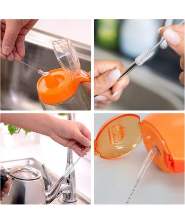 WIFUN 10 PCS Bottle Brushes Small Straw Cleaner Brush Reusable Cleaning Straw Brush Pipe Brush for Cleaning Teapot Bottle Straw White-10pcs - Buy Online on GoSupps.com