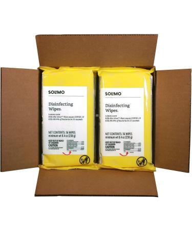 Solimo Disinfecting Wipes On-The-Go 432 ct - 36 ct x 12 | Convenient Travel Size Disinfectant Wipes - Buy Online on GoSupps.com