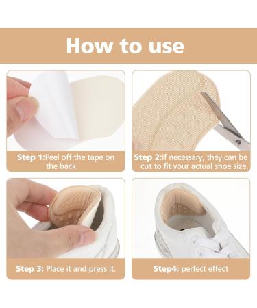 WLLHYF 2 Pairs Self-Adhesive Heel Pads for Shoe Repair and Comfort - Black/Skin Tone - Shoe Grips and Protectors for Women and Men - Buy Online on GoSupps.com