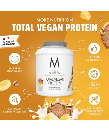 Buy MORE NUTRITION Total Vegan Protein - Banana Bread Flavor - 600g | High Protein Plant-Based Supplement for Fitness and Health - Buy Online on GoSupps.com