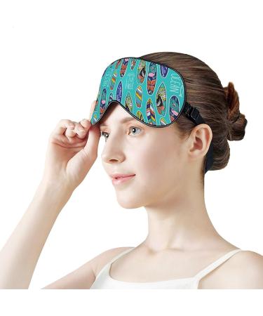 Stylish Phrase Surfboards Sleep Mask - Adjustable Strap, Light Blocking Eye Cover for Men and Women - Buy Online on GoSupps.com